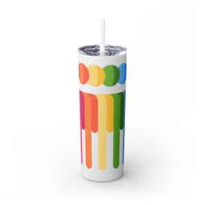 Skinny Tumbler with Straw, 20oz Equality