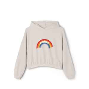 Women's Cinched Bottom Hoodie Pride Rainbow