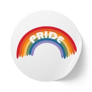 Round Sticker Label Rolls Pride Rainbow