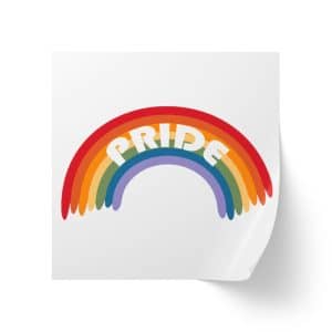 Square Sticker Label Rolls Pride Rainbow