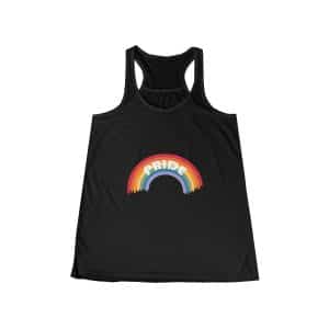 Women's Flowy Racerback Tank Pride Rainbow