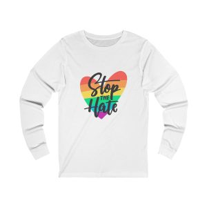 Unisex Jersey Long Sleeve Tee Stop The Hate