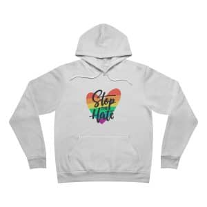 Unisex Sponge Fleece Pullover Hoodie Stop The Hate