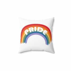 Spun Polyester Square Pillow Pride Rainbow