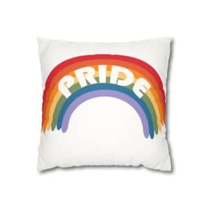 Faux Suede Square Pillow Case Pride Rainbow