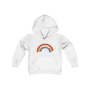 Youth Heavy Blend Hooded Sweatshirt Pride Rainbow