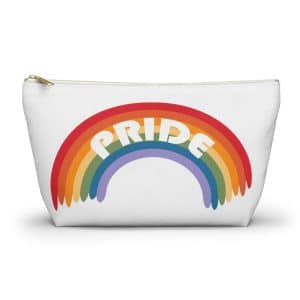 Accessory Pouch w T-bottom Pride Rainbow