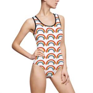 Women's Classic One-Piece Swimsuit (AOP) Pride Rainbow