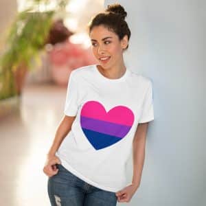 Organic Creator T-shirt - Unisex Bisexual Heart