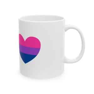 Ceramic Mug 11oz Bisexual Heart