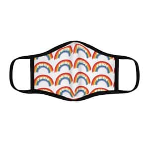 Fitted Polyester Face Mask Pride Rainbow