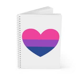 Spiral Notebook Bisexual Heart