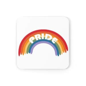 Cork Back Coaster Pride Rainbow