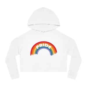 Women’s Cropped Hooded Sweatshirt Pride Rainbow