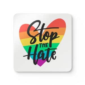 Corkwood Coaster Set Stop The Hate