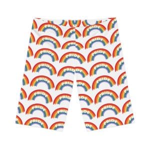 Women's Bike Shorts (AOP) Pride Rainbow