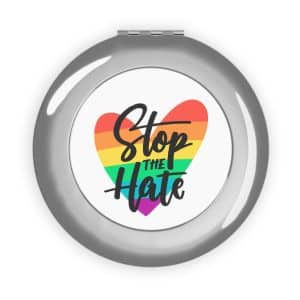 Compact Travel Mirror Stop The Hate