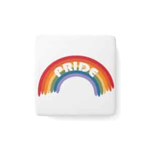 Porcelain Magnet, Square Pride Rainbow