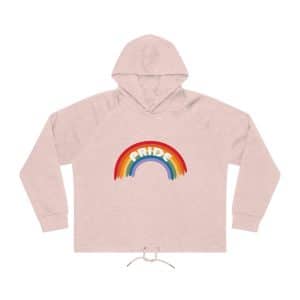 Women's Bower Cropped Hoodie Sweatshirt Pride Rainbow