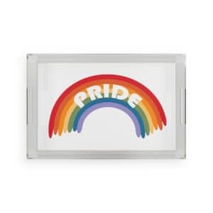 Acrylic Serving Tray Pride Rainbow