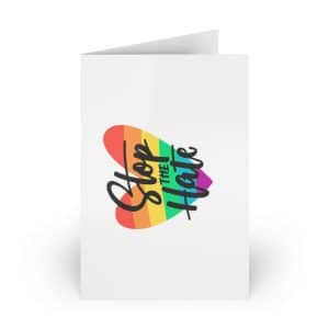 Greeting Cards (1 or 10-pcs) Stop The Hate