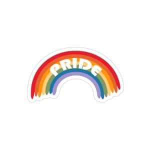 Transparent Outdoor Stickers, Die-Cut, 1pcs Pride Rainbow