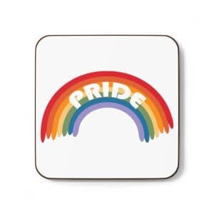 Hardboard Back Coaster Pride Rainbow