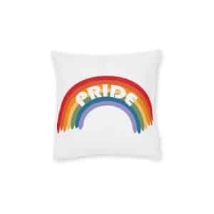 Square Pillow - Pink Back Pride Rainbow