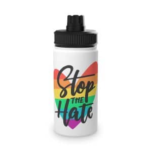 Stainless Steel Water Bottle, Sports Lid Stop The Hate