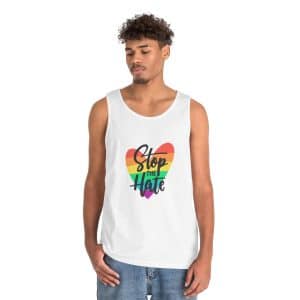 Unisex Heavy Cotton Tank Top Stop The Hate