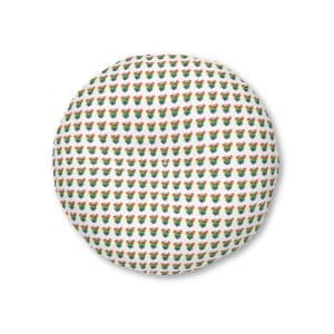 Tufted Floor Pillow, Round Stop The Hate