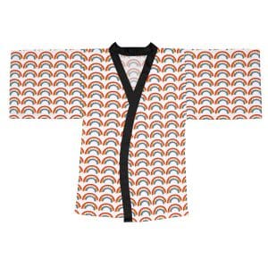 Long Sleeve Kimono Robe (AOP) Pride Rainbow