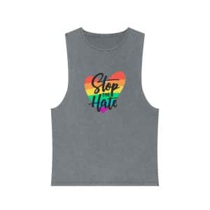 Unisex Stonewash Tank Top Stop The Hate