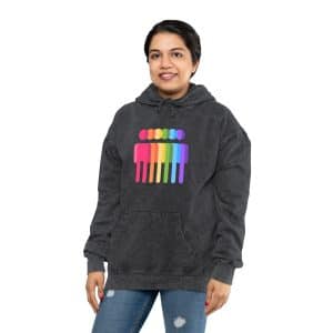 Unisex Mineral Wash Hoodie Equality