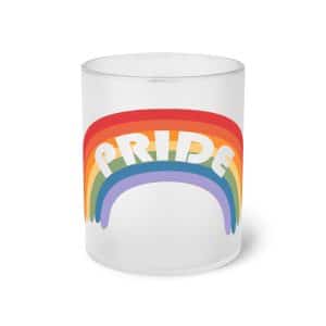 Frosted Glass Mug Pride Rainbow