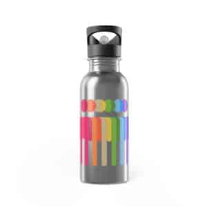 Stainless Steel Water Bottle With Straw, 20oz Equality