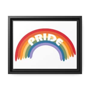 Matte Canvas, Black Frame Pride Rainbow