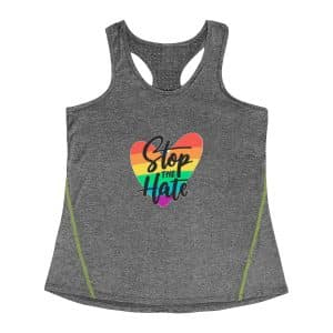 Women's Racerback Sports Top Stop The Hate