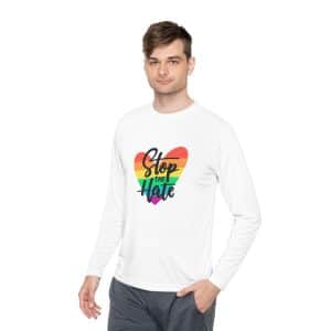 Unisex Lightweight Long Sleeve Tee Stop The Hate