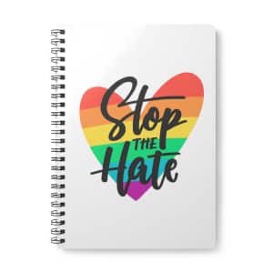 Wirobound Softcover Notebook, A5 Stop The Hate