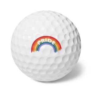 Golf Balls, 6pcs Pride Rainbow