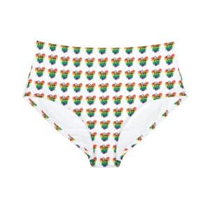 High-Waist Hipster Bikini Bottom (AOP) Stop The Hate