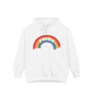 Unisex Garment-Dyed Hoodie Pride Rainbow