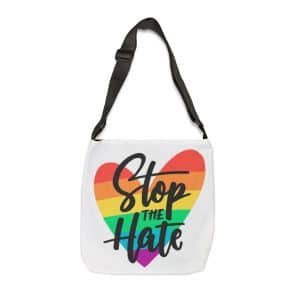 Adjustable Tote Bag (AOP) Stop The Hate