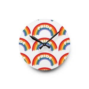 Acrylic Wall Clock Pride Rainbow