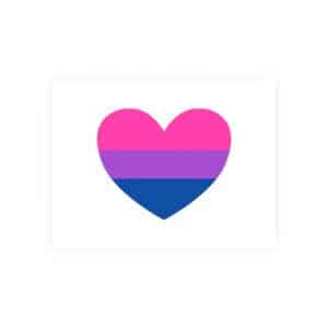 Satin and Archival Matte Posters Bisexual Heart