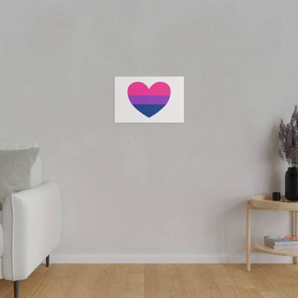 Bisexual Heart Matte Canvas, Stretched, 0.75" - Image 99