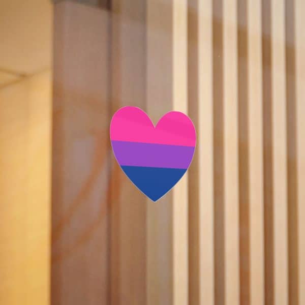 Bisexual Heart Die-Cut Stickers, (DTF) - Image 14