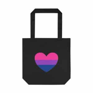 Bisexual Heart Cotton Tote Bag