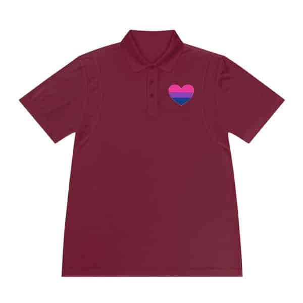 Bisexual Heart Men's Sport Polo Shirt - Image 40